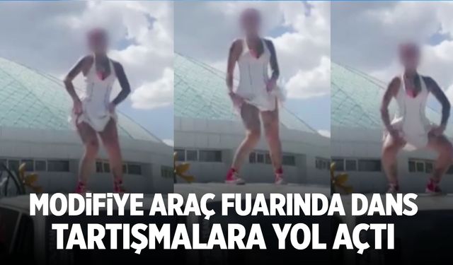 Modifiye fuarında dans tartışma yarattı