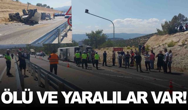 Otobüs ile kamyon çarpıştı: Ölü ve yaralılar var