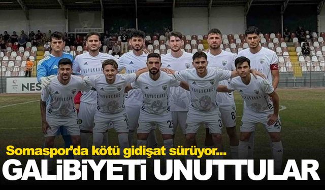 Somaspor’un kötü gidişatı sürüyor… Galibiyeti unuttular!