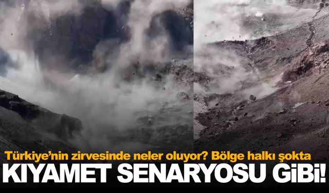 Türkiye’nin en yüksek dağında neler oluyor? Büyük gürültü koptu… Her yeri toz kapladı!