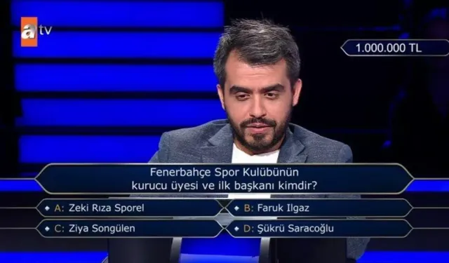 Kim Milyoner Olmak İster’de Milyonluk Fenerbahçe Sorusu