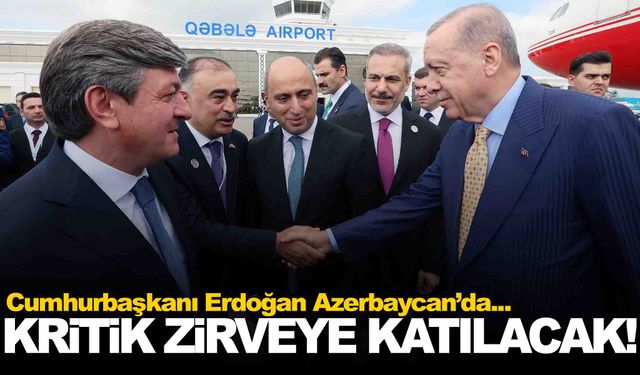 Cumhurbaşkanı Erdoğan Azerbaycan’da… Türk Devletleri Teşkilatı Zirvesi’ne katılacak