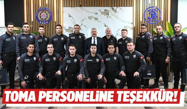 Manisa Emniyeti’nden TOMA operatörlerine teşekkür