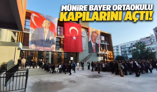 Münire Bayer Ortaokulunda ilk ders zili çaldı