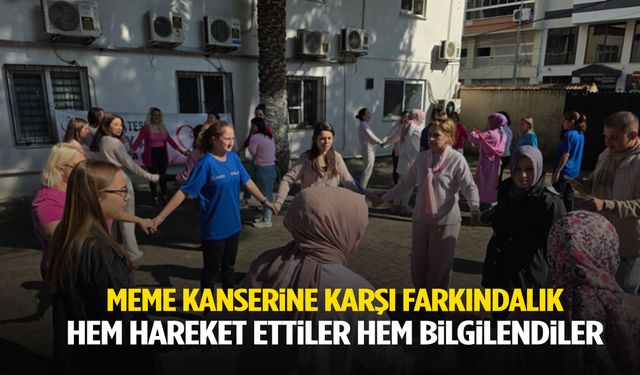 Manisa’da meme kanserine karşı farkındalık! Çalışanlar hem hareket etti hem bilgilendi