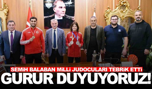Milli judocular Başkan Balaban’ın makamındaydı