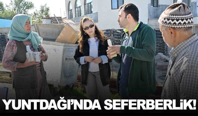 Yuntdağlı üreticilere bilgilendirme! İlaç dağıtımı da yapıldı