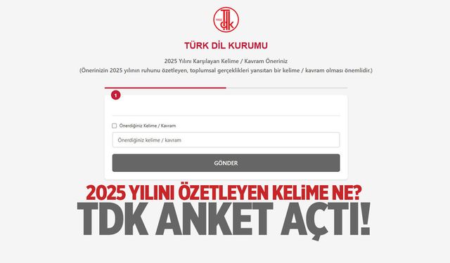 2025 yılını özetleyen kelime ne? TDK anket açtı