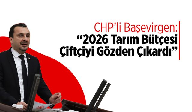 CHP'li Başevirgen: Tarım bütçesi çiftçiyi gözden çıkardı