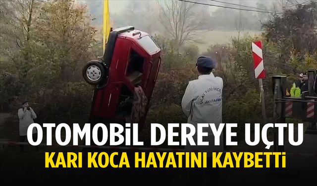 Bartın'da dereye devrilen otomobilde karı koca boğularak öldü