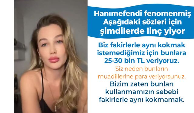 'Fakirlerle aynı kokmak istemeyen' kadın gündem oldu