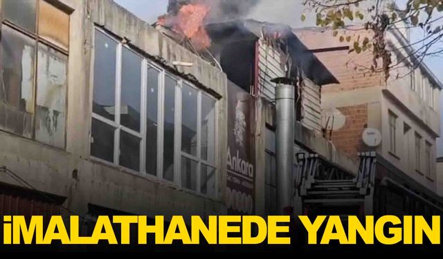 İnegöl'de mobilya imalathanesinde yangın