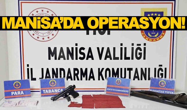 Manisa’da operasyon... Hem uyuşturucu hem silah ele geçirildi!