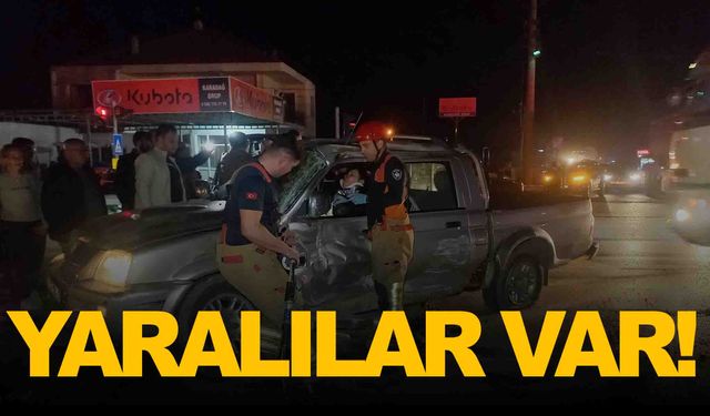 Manisa’da kaza… Kamyonla pikap çarpıştı… Yaralılar var