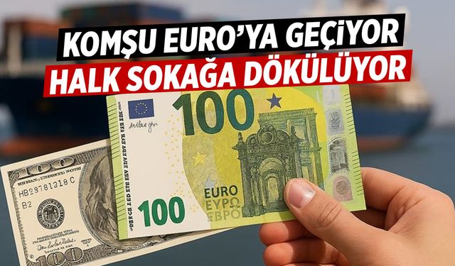 Komşu Euro'ya geçiyor! Halk sokağa döküldü...