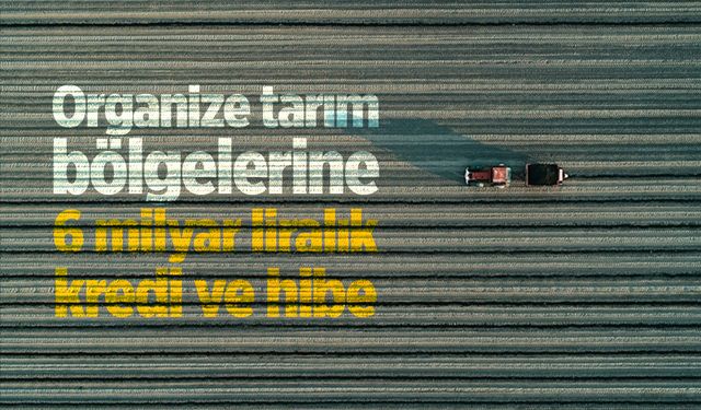 Organize tarım bölgelerine 6 milyar liralık kredi ve hibe