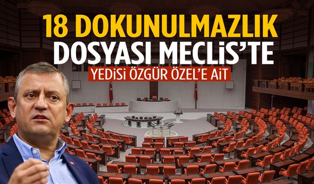TBMM’ye 18 dokunulmazlık dosyası sunuldu… Yedisi Özgür Özel’e ait!