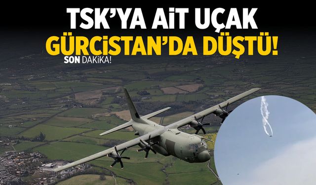 TSK'ya ait uçak Gürcistan'da düştü!