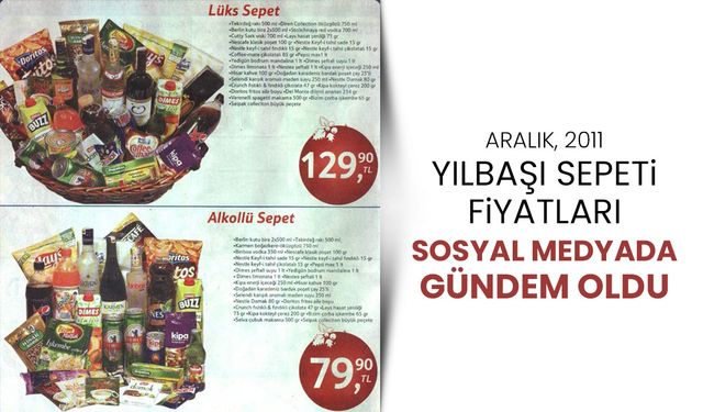 15 yıl öncesine ait yılbaşı sepeti fiyatları gündem oldu