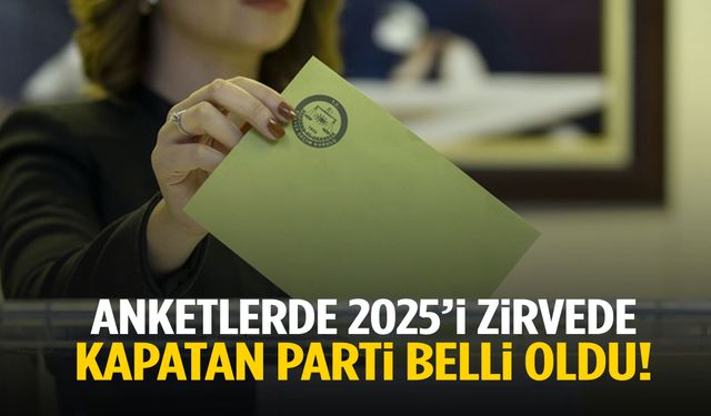 Anketlerde 2025’i zirvede kapatan parti belli oldu!