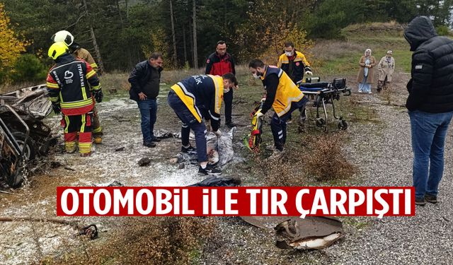Otomobil ile tır çarpıştı! Bir kişi ağır yaralandı