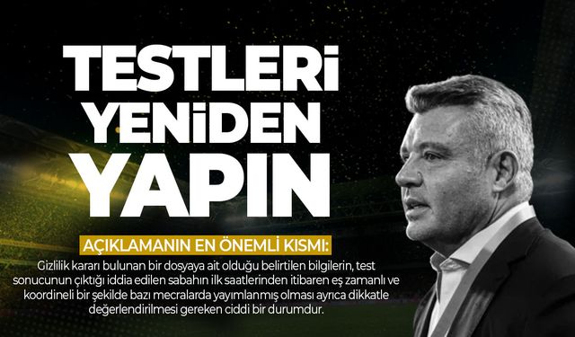 Sadettin Saran: Testler yeniden yapılsın