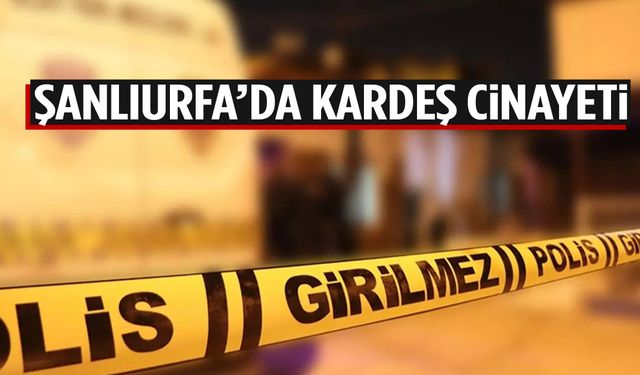 Şanlıurfa’da 13 yaşındaki kardeşini vurarak öldürdü