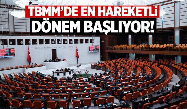 TBMM'de en hareketli dönem başlıyor