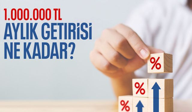 1 milyon TL'nin faiz getirisi aylık ne kadar?