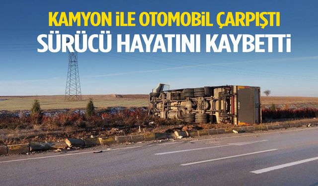 Afyonkarahisar’da kamyon ile otomobil çarpıştı! Sürücü hayatını kaybetti