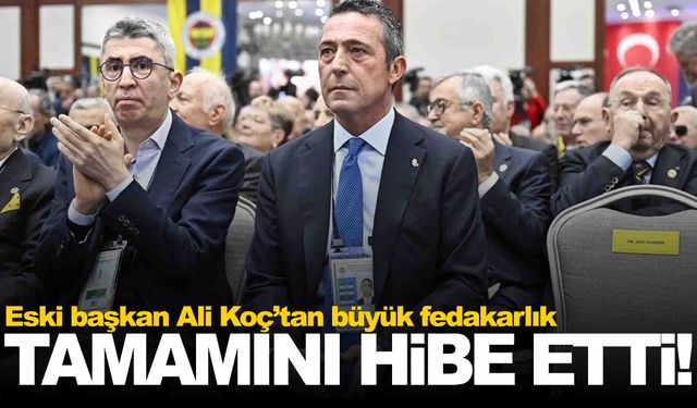 Ali Koç’tan Fenerbahçe’ye dev fedakarlık... Hibe etti