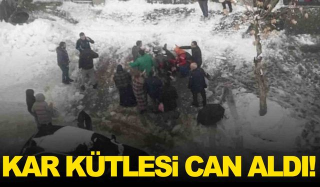 Çatıdan düşen kar kütlesi can aldı!