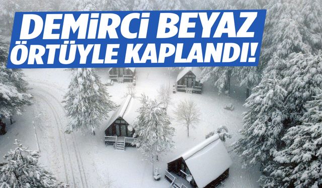 Demirci’de kar etkili oldu!