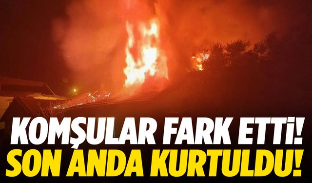 İzmir’de korku dolu anlar! Son anda yanmaktan kurtuldu