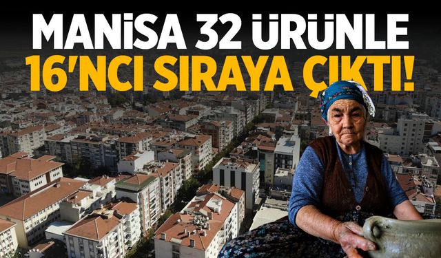 Manisa 32 ürünle 16'ncı sıraya çıktı!