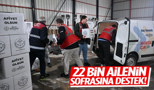 22 bin ailenin sofrasına destek