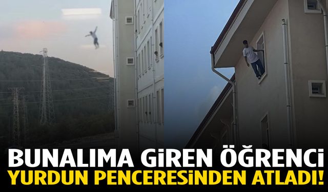 Bunalıma giren öğrenci yurdun penceresinden atladı!