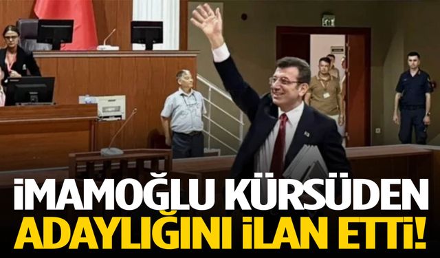 İmamoğlu kürsüden adaylığını ilan etti!