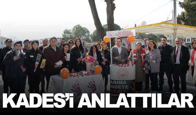 Manisa Kula’da farkındalık standı... KADES bilgilendirmesi yaptılar