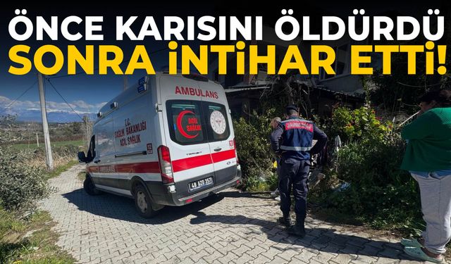 Önce karısını sonra kendini vurdu!