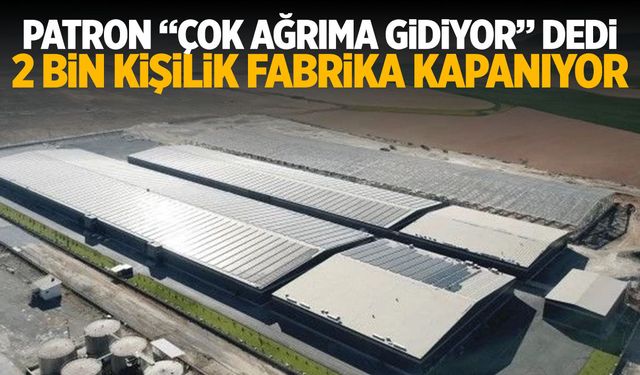 Patron 'Çok ağrıma gidiyor' dedi... 2 bin kişilik fabrika kapanıyor