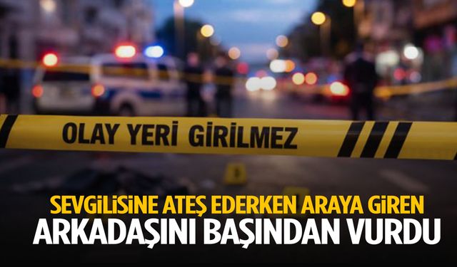 Sevgilisine ateş ederken araya giren arkadaşını başından vurdu!