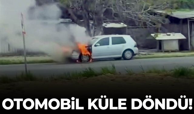 Seyir halindeki otomobil küle döndü!