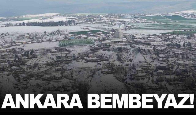 Başkentte nisan ortasında kar sürprizi! Her yer beyaza büründü!