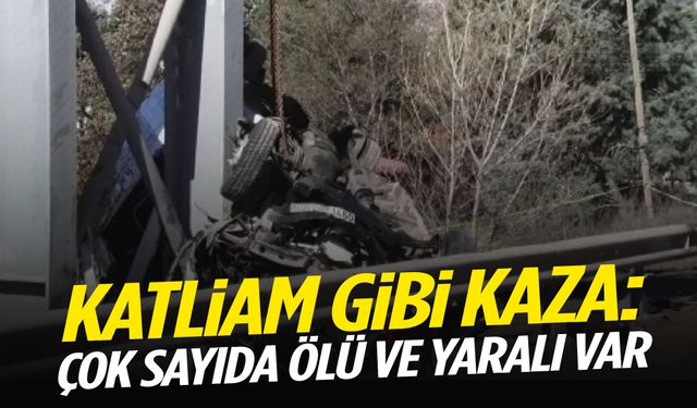 Katliam gibi kaza: Halk otobüsü köprü diğerine çarptı! Çok sayıda ölü ve yaralı var…