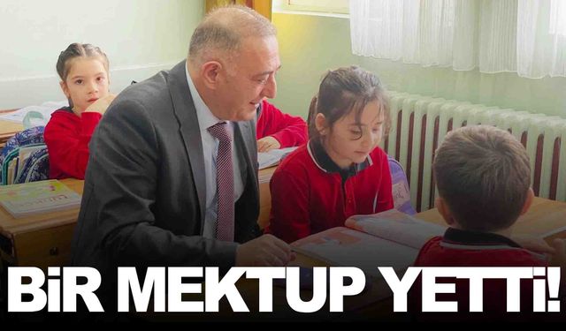 Kaymakam bir mektupla sınıfa geldi!