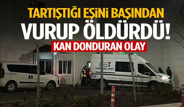 Tartıştığı eşini başından vurup öldürdü