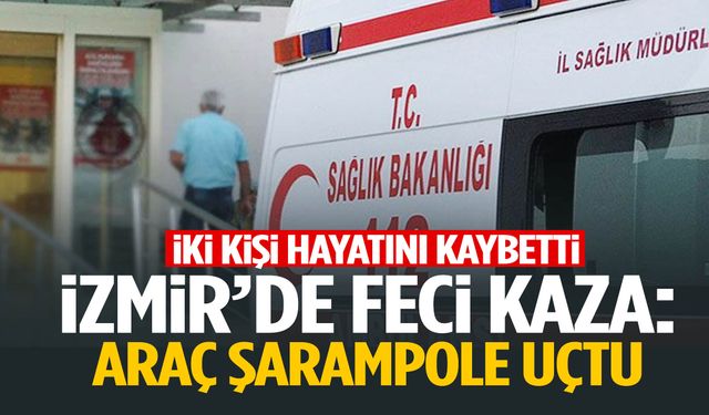 İzmir’de kontrolden çıkan araç şarampole uçtu!