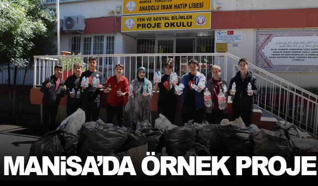 Manisa’da öğrencilerden örnek proje... Atık şişeler su kuyusuna dönüşecek