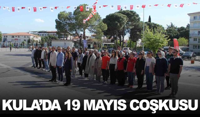Kula’da 19 Mayıs coşkusu... Kutlamalar çelenk sunma töreni ve etkinliklerle başladı